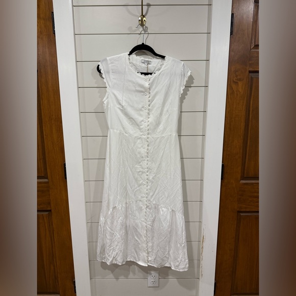RIHOAS White Button Down Lapel Sundress - Picture 7 of 9